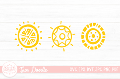 Sun Doodle Clipart SVG Cut File Summer SVG Product Image 1