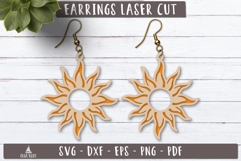 Sun Earrings SVG Boho Laser Cut design