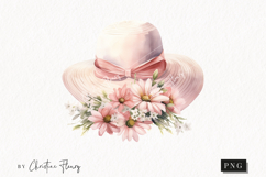 Pink Flower Sun Hat | Spring PNG Product Image 1