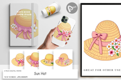 Digital Paper Spring Sun Hat Product Image 1