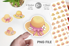 Spring Sun Hat Sticker Product Image 1