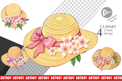 Spring Sun Hat Clipart Product Image 1