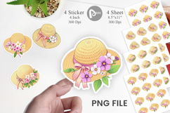 Spring Sun Hat Sticker Product Image 1