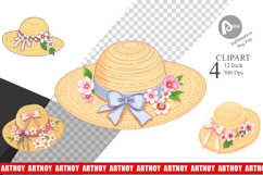 Spring Sun Hat Clipart Product Image 1