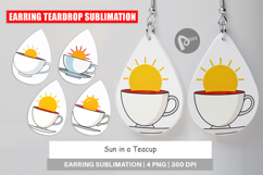 Earring Teacup Sun Product Image 1
