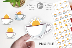 Teacup Sun Sticker Product Image 1
