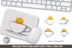 Mouse Pad Teacup Sun Product Image 1