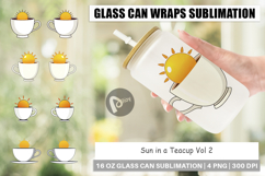 Glass Can Teacup Sun Product Image 1