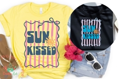 Sun Kissed SVG PNG, Preppy Trendy Summer Shirt SVG Product Image 1