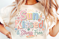 sun kissed png, stress free png, summer t shirt design, beach vacation png, coastal summer png, beach lover png, summer sublimation, sunshine quote png, beach vibes png, vacation shirt design