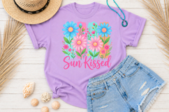 Sun Kissed PNG, Summer Flowers Sublimation Design Product Image 2