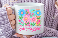 Sun Kissed PNG, Summer Flowers Sublimation Design Product Image 4