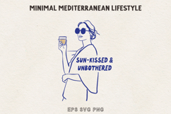 Sun Kissed Unbothered Woman SVG PNG EPS Product Image 1