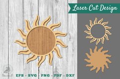 Sun Laser Cut Decoration SVG Product Image 1