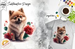 Valentine's Day Dog Breed Watercolor Sublimation Bundle PNG Product Image 9