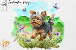 Yorkshire Spring Flowers Butterfly Watercolor Sublimation Product Image 1