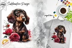 Valentine's Day Dog Breed Watercolor Sublimation Bundle PNG Product Image 6