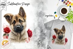 Valentine's Day Dog Breed Watercolor Sublimation Bundle PNG Product Image 5