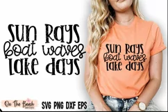 Sun Rays - Boat Waves - Lake Days - SVG PNG EPX DXF