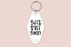 Sun Salt Sand summer quotes keychain svg cutting files or sublimation files for keychain