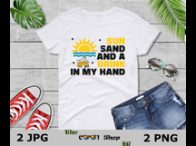 Sun Sand And A Drink In My Hand Png Files For Cricut Product Image 3