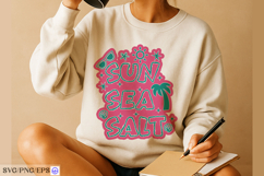 Sun Sea Salt Seashell Summer Graphic PNG SVG Design Product Image 3