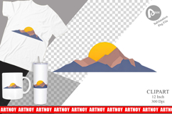 Sun over Mountains Clipart Product Image 1