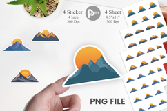 Sun over Mountains Sticker Product Image 1