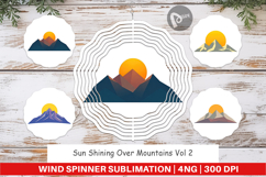 Wind Spinner Sun over Mountains Product Image 1
