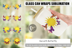 Glass Can Sun with Butterfly Product Image 1