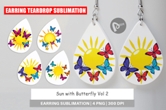 Earring Sun with Butterfly Product Image 1