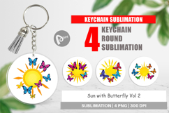 Keychain Sun with Butterfly Product Image 1