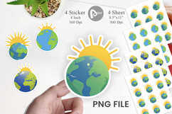 Sun and Earth Sticker Product Image 1