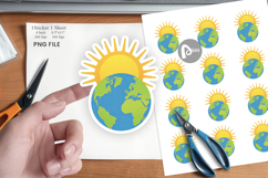Sun and Earth Sticker Product Image 1