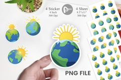 Sun and Earth Sticker Product Image 1