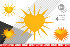 Heart Sun Clipart Product Image 1
