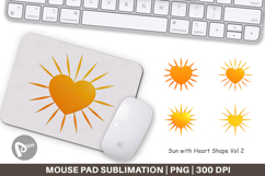 Mouse Pad Heart Sun Product Image 1