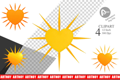 Heart Sun Clipart Product Image 1