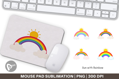 Mouse Pad Sun and Rainbow Product Image 1