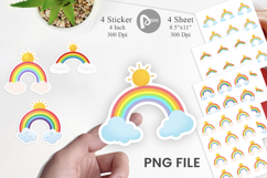 Sun and Rainbow Sticker Product Image 1