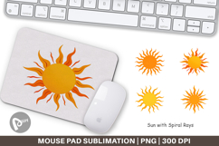 Mouse Pad Spiral Sun Product Image 1