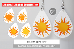 Earring Spiral Sun Product Image 1