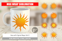 Mug Wrap Spiral Sun Product Image 1