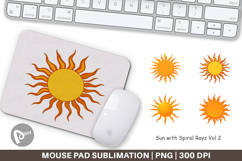 Mouse Pad Spiral Sun Product Image 1