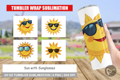 Tumbler Sun with Sunglasses Product Image 1