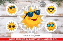 Wind Spinner Sun with Sunglasses Product Image 1