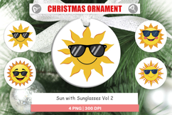 Ornament Sun with Sunglasses Product Image 1