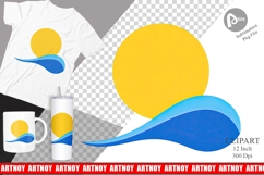 Sun and Waves Clipart Product Image 1