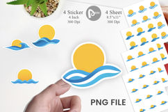 Sun and Waves Sticker Product Image 1
