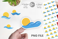 Sun and Waves Sticker Product Image 1